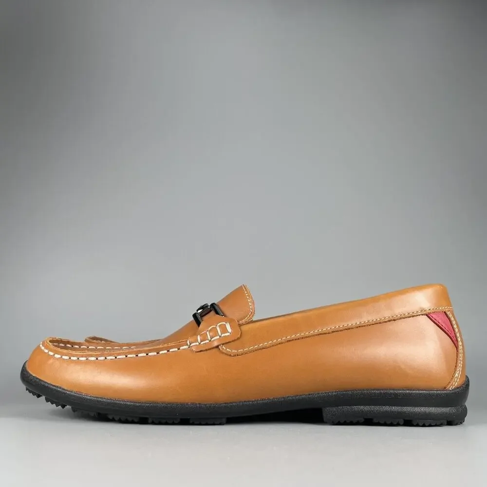 FootJoy Men's Size 10.5W Brown Leather Horsebit Loafers Slip On Driving Shoe EUC